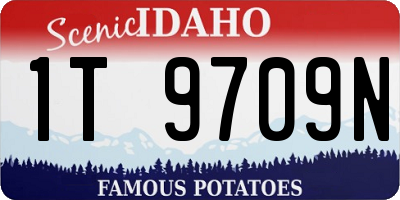 ID license plate 1T9709N