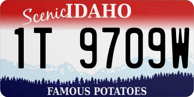 ID license plate 1T9709W