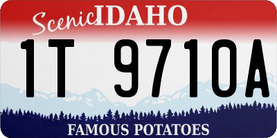 ID license plate 1T9710A