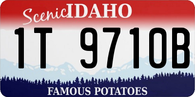 ID license plate 1T9710B