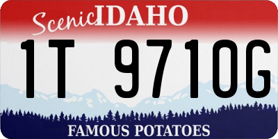 ID license plate 1T9710G