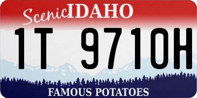 ID license plate 1T9710H