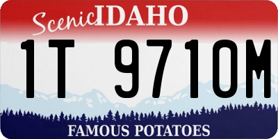 ID license plate 1T9710M