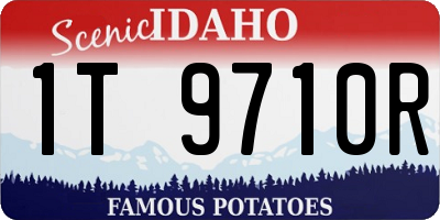 ID license plate 1T9710R