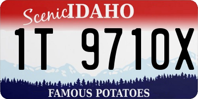 ID license plate 1T9710X