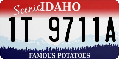 ID license plate 1T9711A