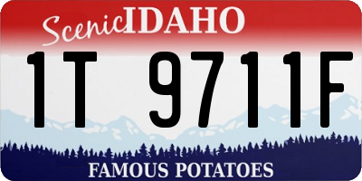ID license plate 1T9711F