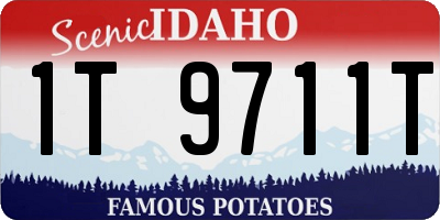 ID license plate 1T9711T