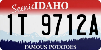 ID license plate 1T9712A