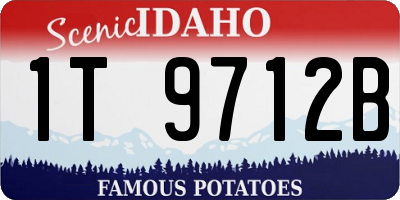 ID license plate 1T9712B