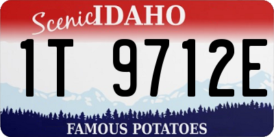 ID license plate 1T9712E