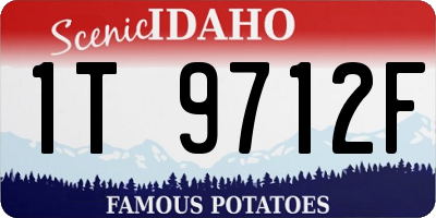 ID license plate 1T9712F