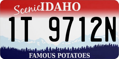 ID license plate 1T9712N
