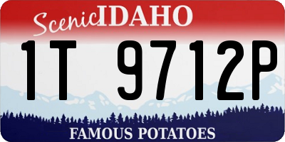 ID license plate 1T9712P