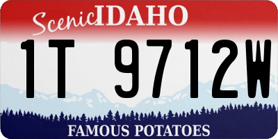 ID license plate 1T9712W
