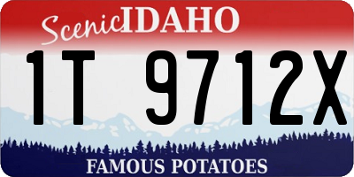 ID license plate 1T9712X