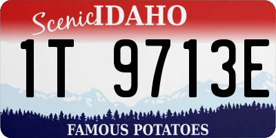 ID license plate 1T9713E