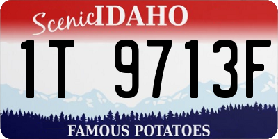 ID license plate 1T9713F