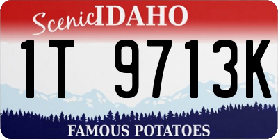 ID license plate 1T9713K
