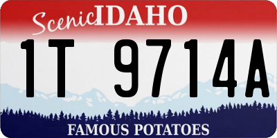 ID license plate 1T9714A
