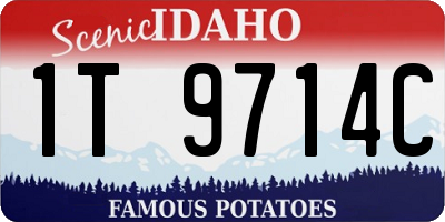 ID license plate 1T9714C