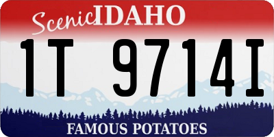 ID license plate 1T9714I