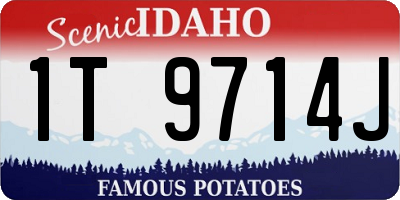 ID license plate 1T9714J