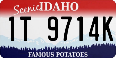ID license plate 1T9714K