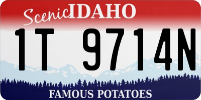 ID license plate 1T9714N