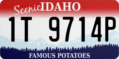 ID license plate 1T9714P