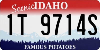 ID license plate 1T9714S