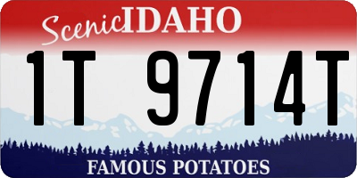 ID license plate 1T9714T