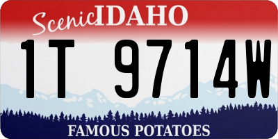 ID license plate 1T9714W