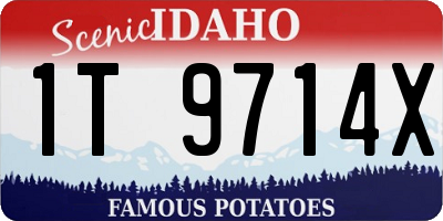 ID license plate 1T9714X