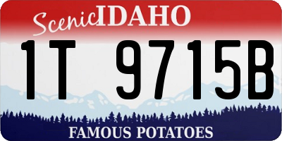 ID license plate 1T9715B