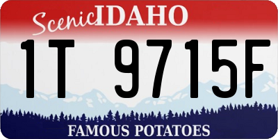 ID license plate 1T9715F