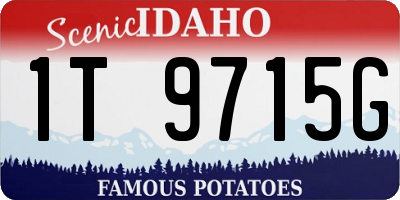 ID license plate 1T9715G