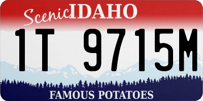 ID license plate 1T9715M