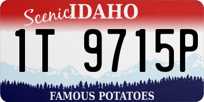 ID license plate 1T9715P