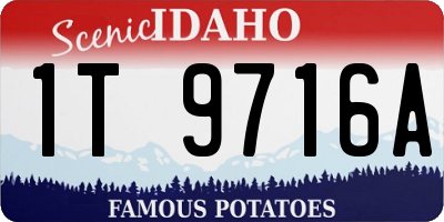 ID license plate 1T9716A