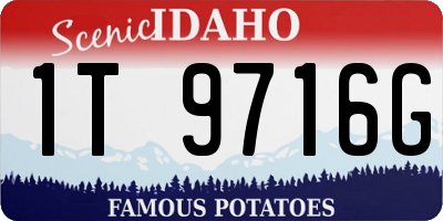 ID license plate 1T9716G