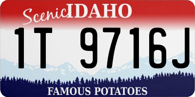 ID license plate 1T9716J