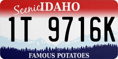 ID license plate 1T9716K