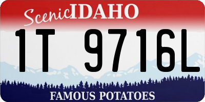 ID license plate 1T9716L