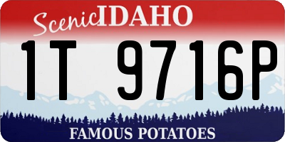 ID license plate 1T9716P