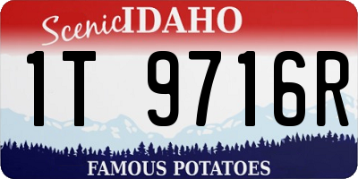 ID license plate 1T9716R