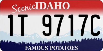 ID license plate 1T9717C