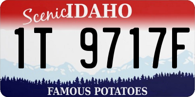 ID license plate 1T9717F