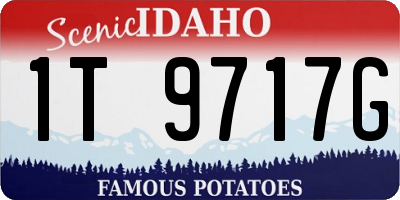 ID license plate 1T9717G