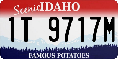 ID license plate 1T9717M
